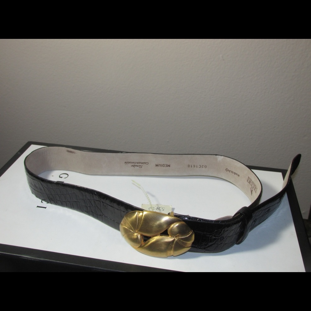 DE VECCHI by Hamilton Hodge Caiman Crocodile Belt